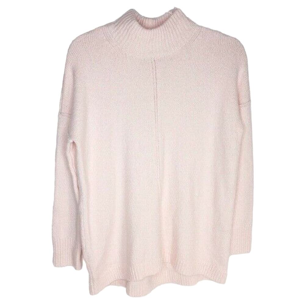J Jill Womens Size XS Pink Sweater Mock Neck Long‎ Sleeve Cotton Blend Pullover